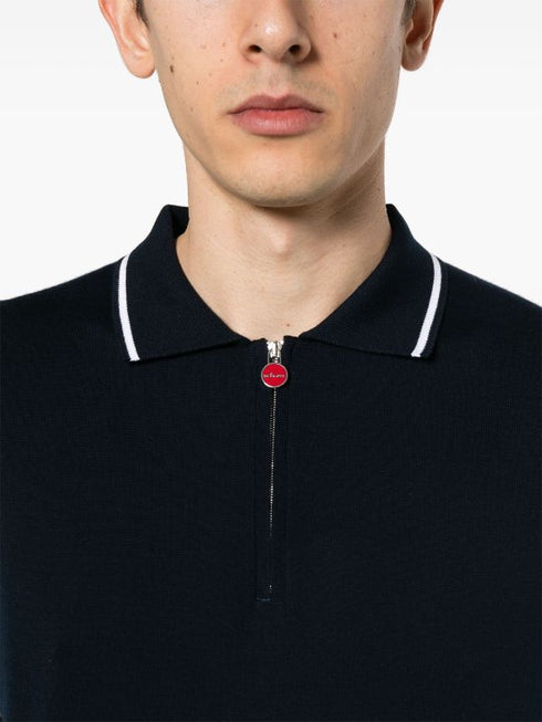 striped-trim polo shirt